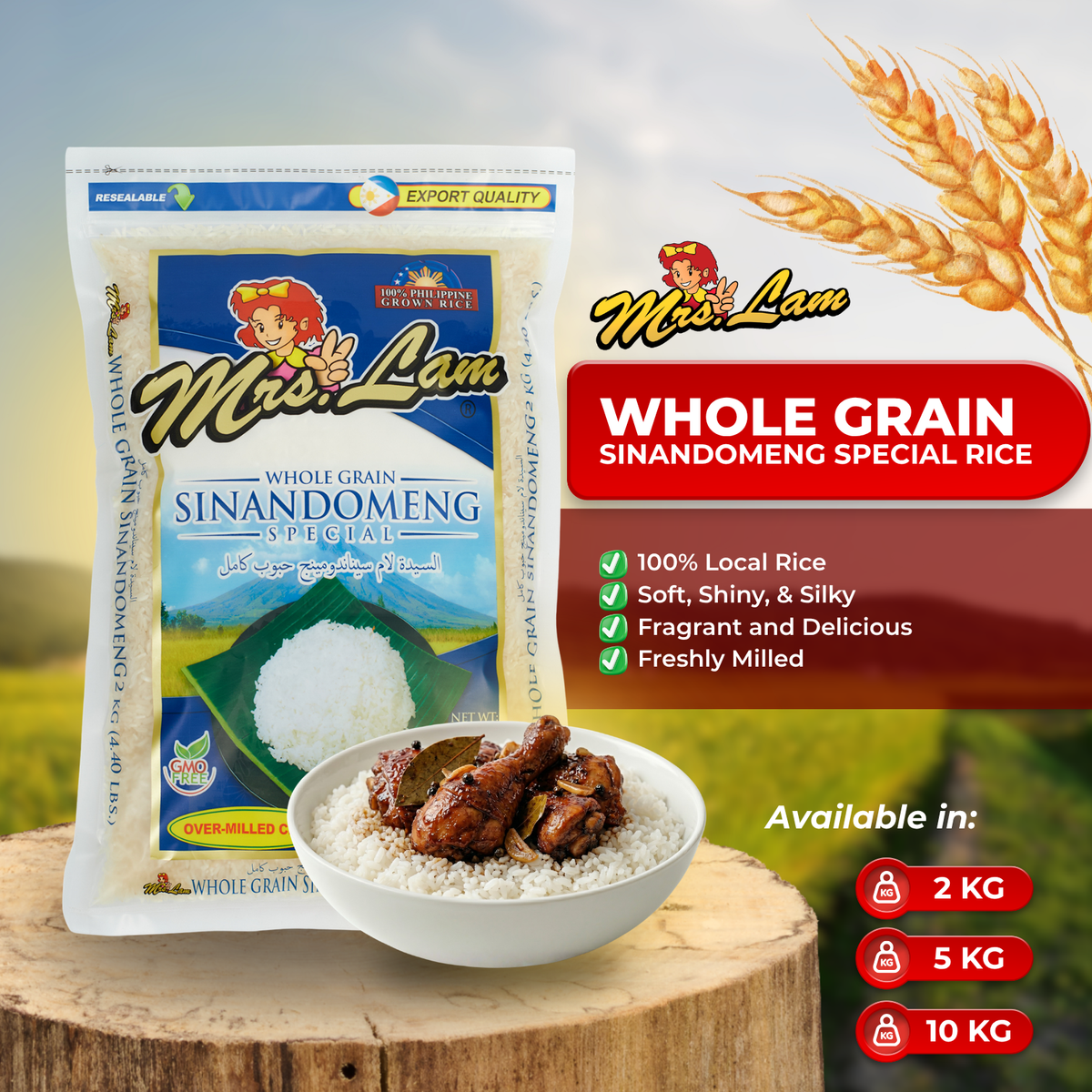 Singam Rice Mrs. Lam Whole Grain Sinandomeng Rice – Mrs Lam Rice